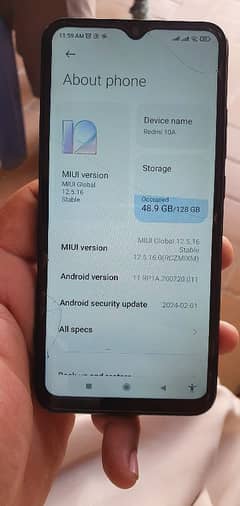 redmi 10A 4+2gb ram 128gb rom ha