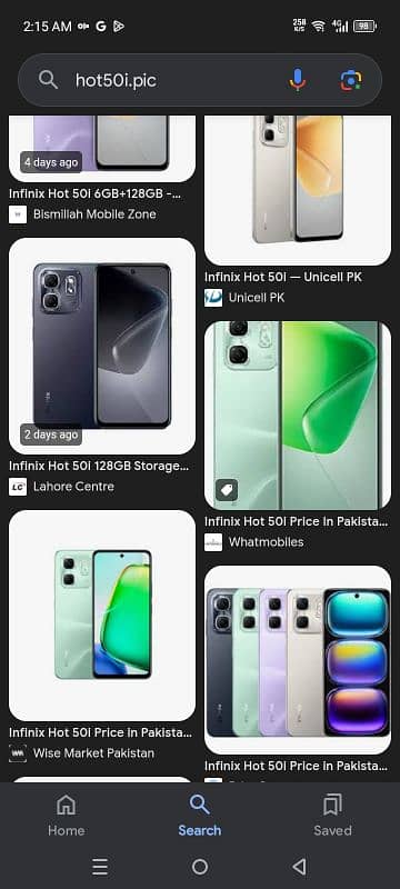 Infinix hot. 50i. . 6. +6.125GB. 1