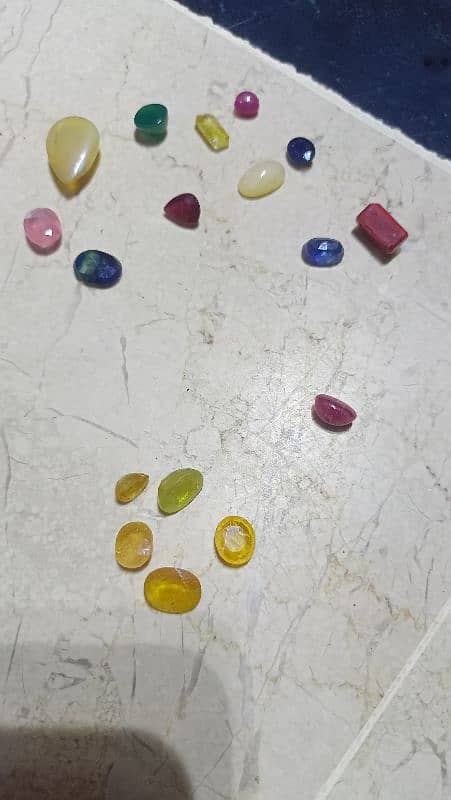 Every type of stones Neelam ,yaqoot, opal,pukhraj 18