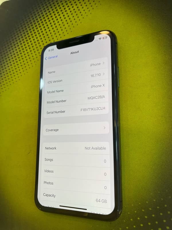 i phone x pta approved 64GB 5
