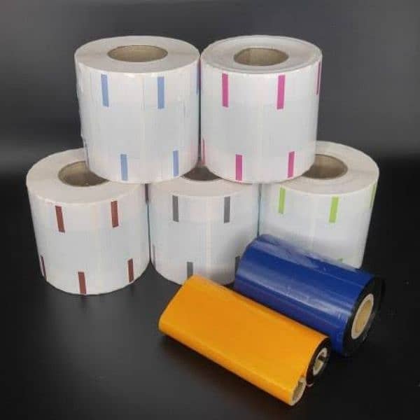 Thermal Roll || Barcode Label Roll || wax Ribbon Roll || Printer || 4