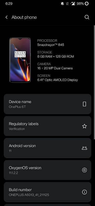 ONEPLUS 6T 8/128 GLOBAL PATCH 2