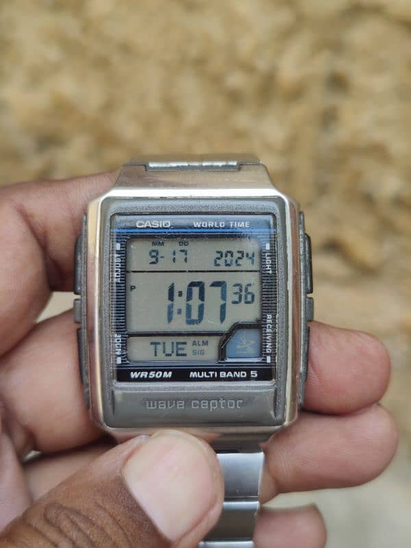 Casio Wave Ceptre and World Time & 5 Times Multy Band 5 watch for sale 0