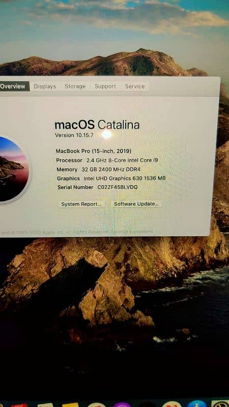 Apple MacBook pro CORE i9 2019 Model 6