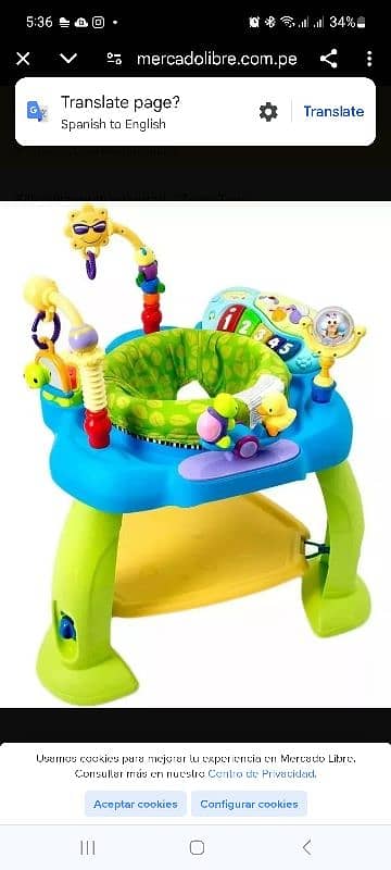 Imported Baby jumper with Adjustable levels n Activity table 10