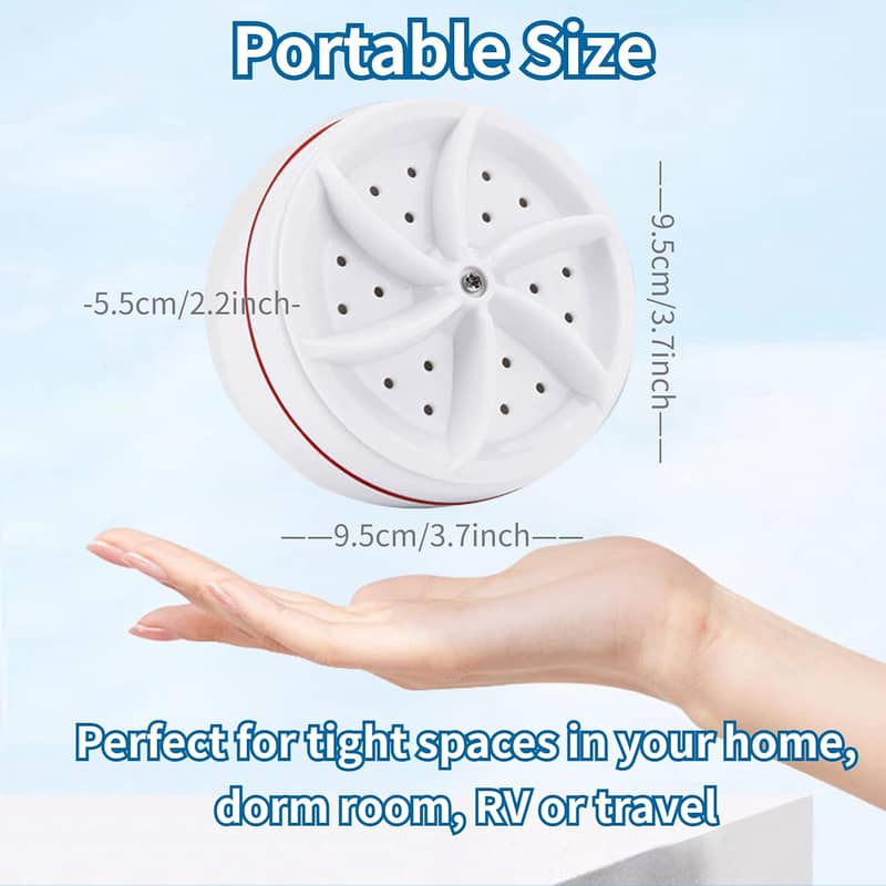 Ultrasonic Turbine USB Washing Machine Washer Travel For Baby clothes 3