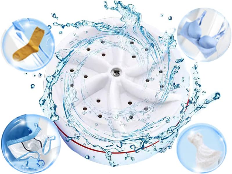 Ultrasonic Turbine USB Washing Machine Washer Travel For Baby clothes 4