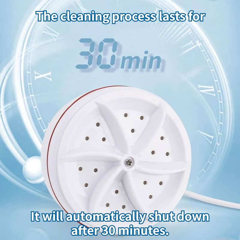 Ultrasonic Turbine USB Washing Machine Washer Travel For Baby clothes 9