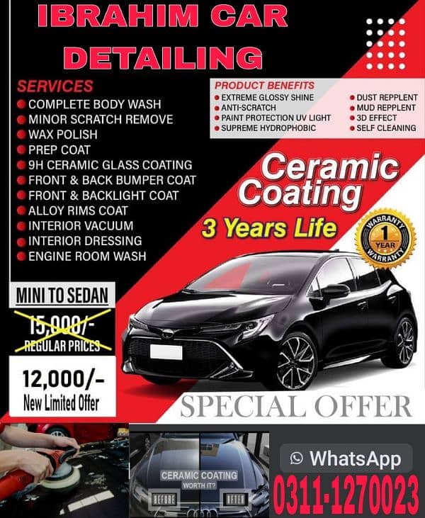 IBRAHIM Car Detailing Home service 0311-1270023 2