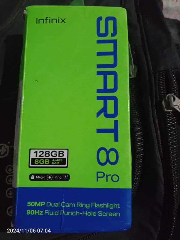 Infinix Smart 8pro 4+4GB RAM and 128GB Rom 4