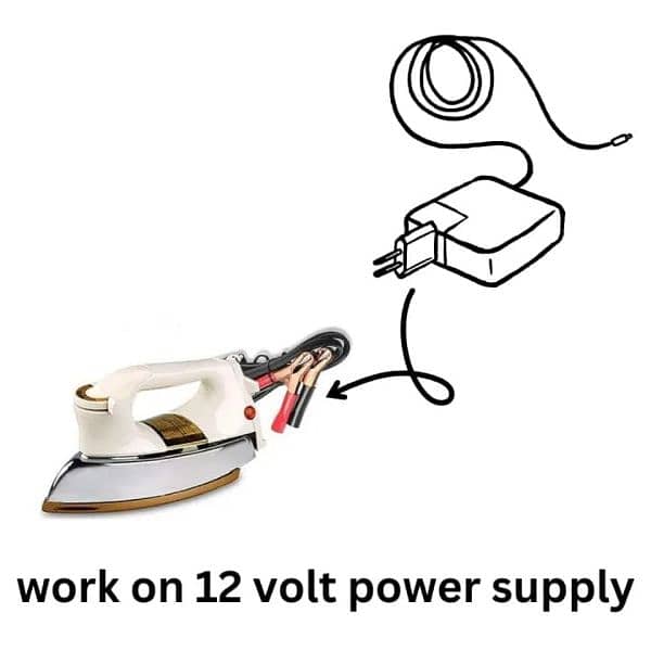 DC 12V Solar Dry Iron(03024091975) DC 12V Solar or Battery Iron 3