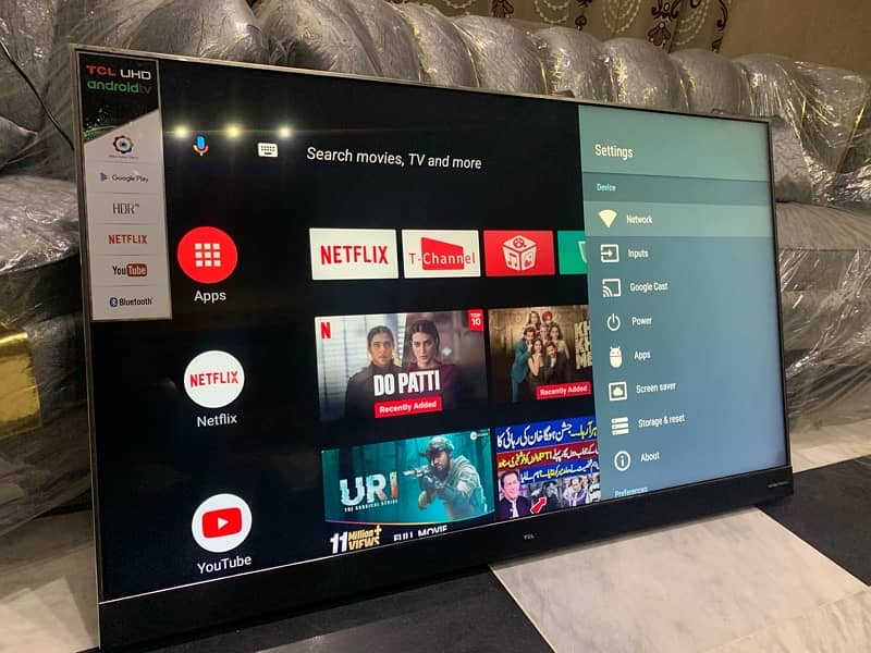 Tcl led 55'' Android Original 4K Slim Borderless good condition (call) 2