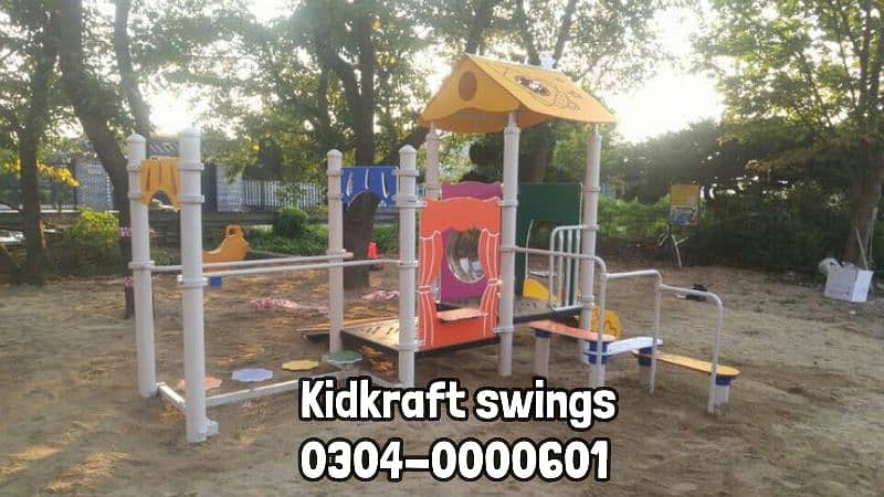 Playground Equipment, Swings, Slides, Seesaw, Merry go round, climber 5