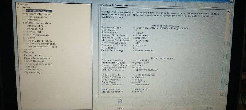 dell E6420 4gb/320 corei3 without battery 2