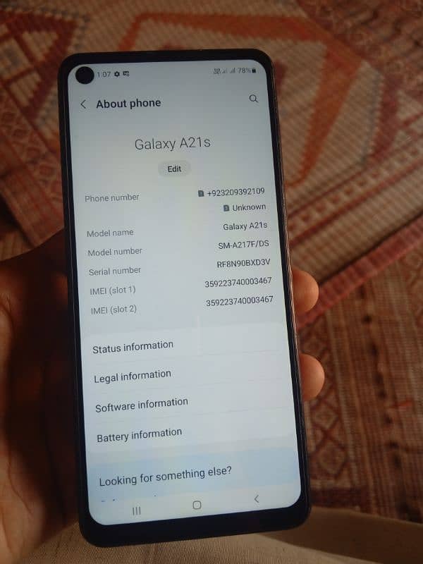 samsung A21s 4gb Rim 64GB Memryi 5