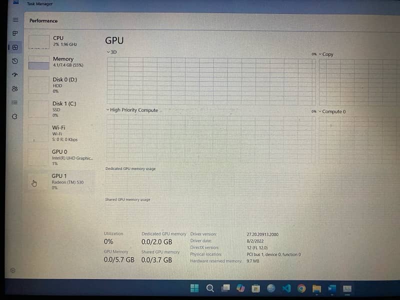 Lenovo Laptop Core i5 8th Generation + 2GB AMD dedicated GPU 3