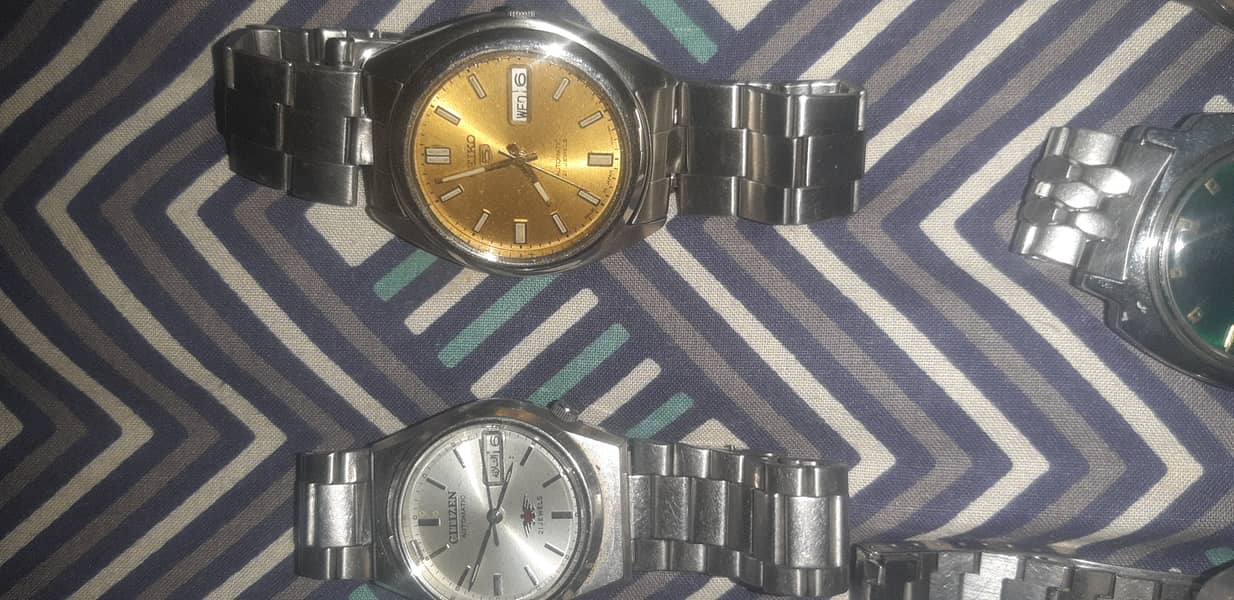 Vintage watches of Famous world brands  Omax ,Citizen Seiko5 automatic 10