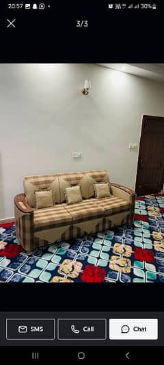 Chen one Five Seater Jute Cloth Sofa