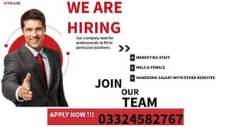 Sales & Marketing Jobs | Staff Required, Male & Female Jobs