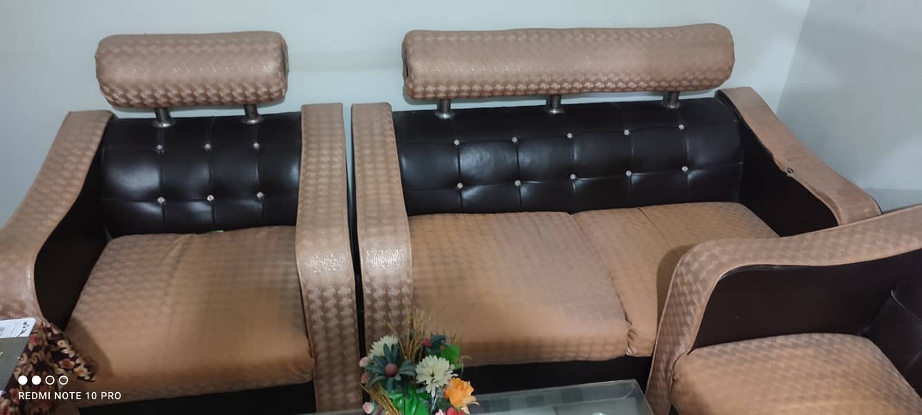 Four Seaters Sofa Set With Clean Glass Table 2