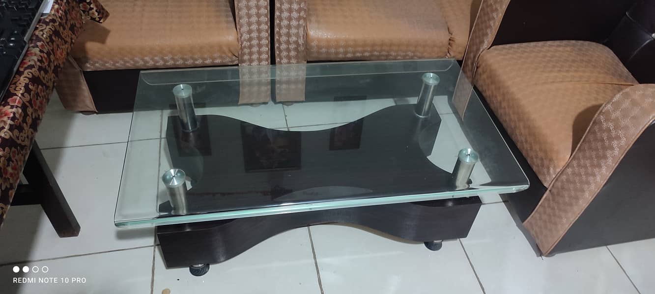 Four Seaters Sofa Set With Clean Glass Table 6