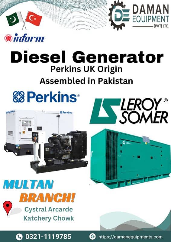 Diesel Generator 45kva Perkins UK local assemble soundproof 0