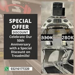 Celebrate Our 50th Anniversary with a Special Discount on Treadmills!