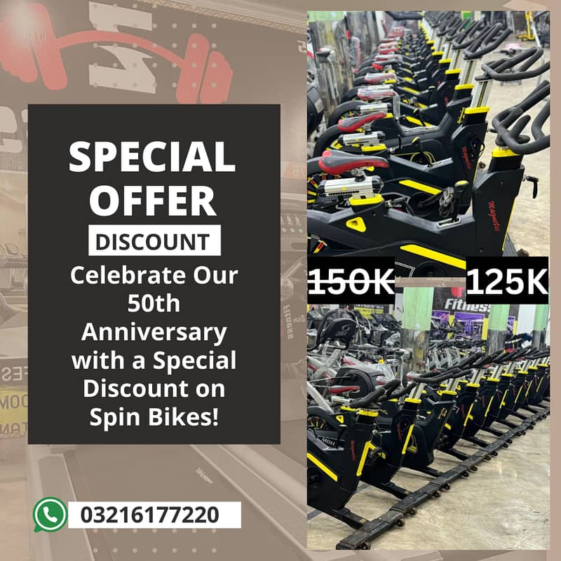 Discount . . ! Discount . . ! || Treadmills || Cycles ||  50th Anniversary 3