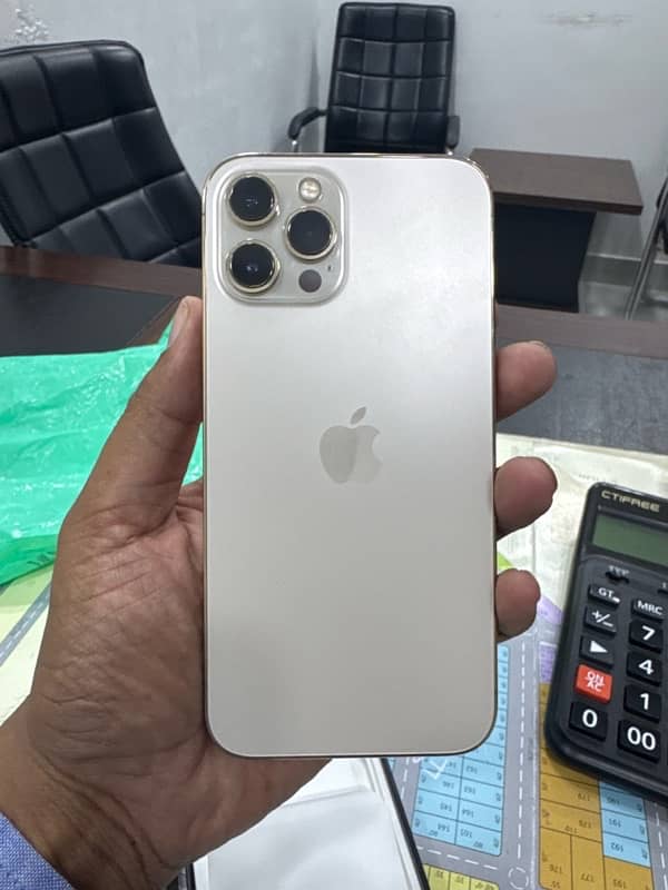 i phone 12 pro max pta proved gold colour 256 GB 2