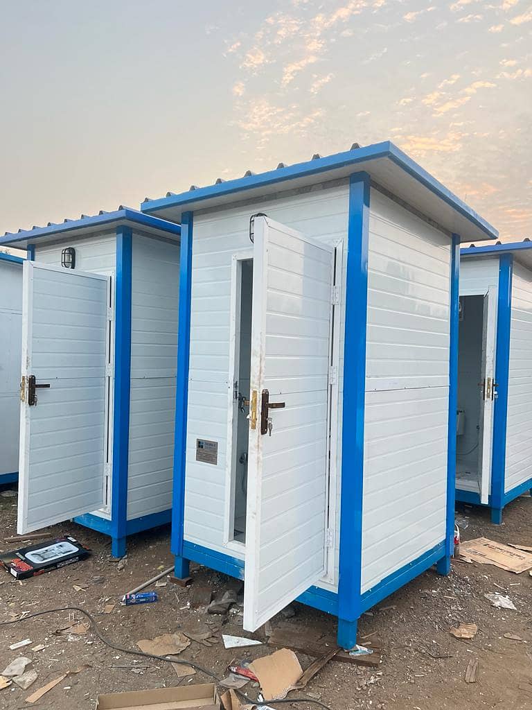 prefab cabin portable toilets site office container office with bath 7