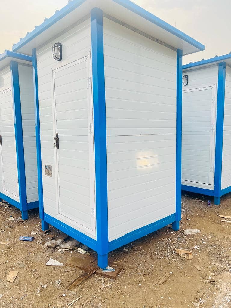 prefab cabin portable toilets site office container office with bath 9