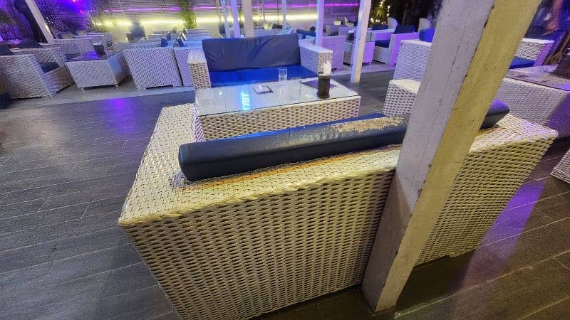 Cane/ Bedh Outdoor Sofa Set | Restaurant Furniture (Urgent) 6