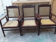 3 Chair's Of Wood