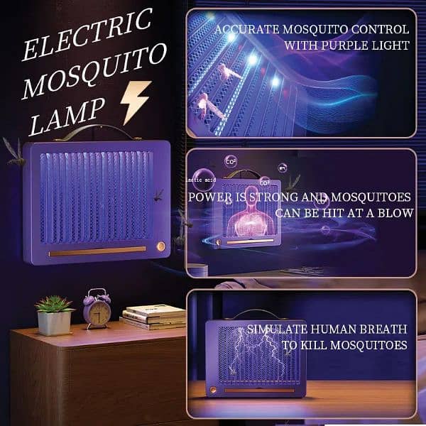 "Wall-Mounted Rechargeable Mosquito Killer Lamp  Noiseless Bug Zapper" 0