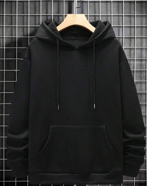 1 pc Man's flace plain Hoodie 0