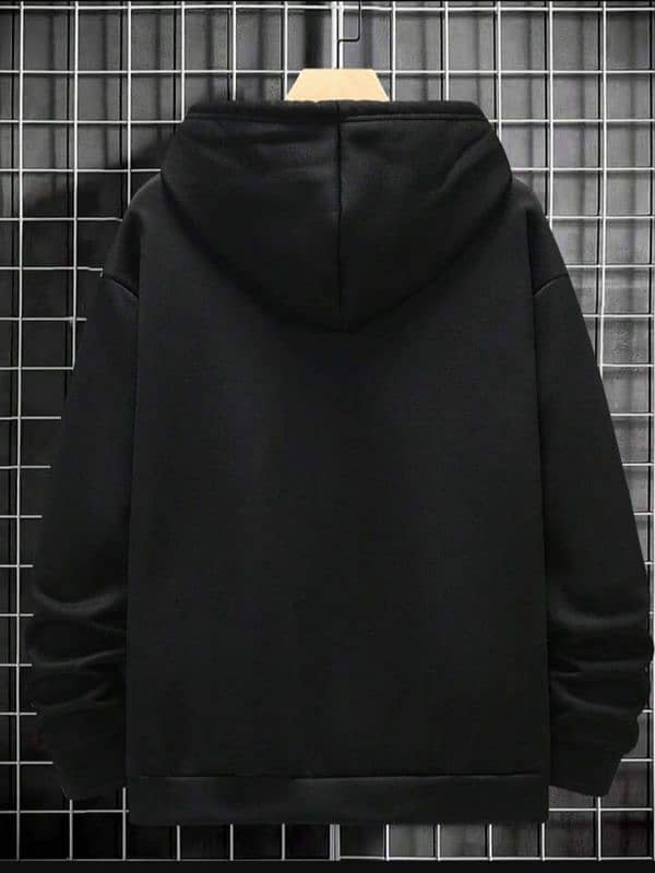 1 pc Man's flace plain Hoodie 1