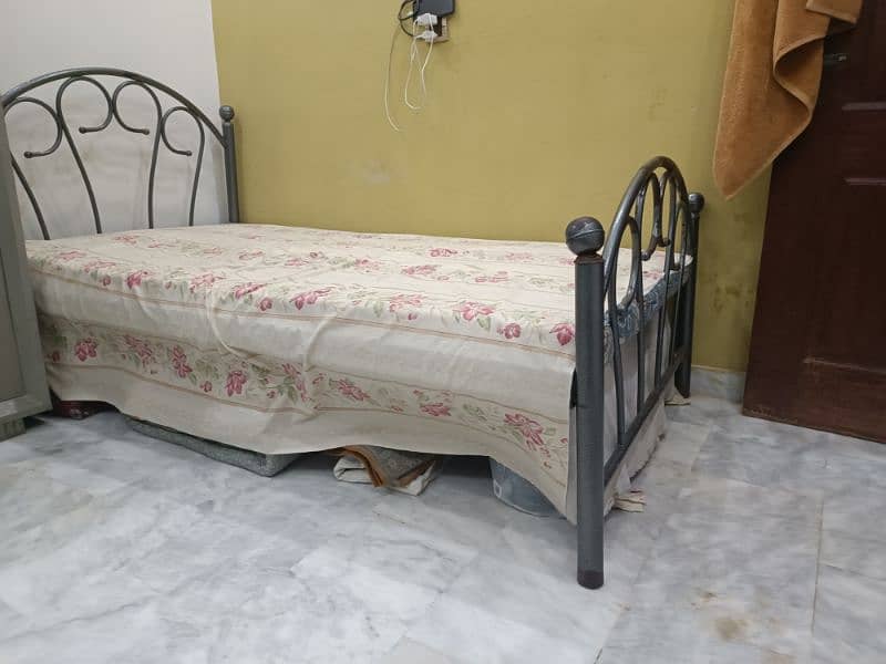 Single Iron Bed {with mattress} 1