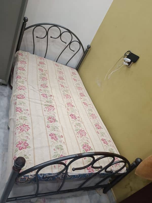 Single Iron Bed {with mattress} 3