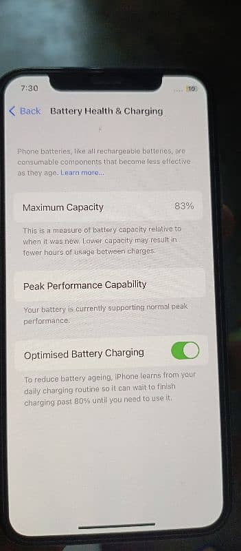 iphone x 10 non PTA better health 83 4