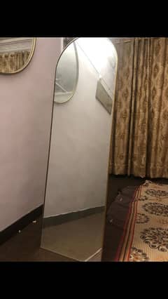 gold metal frame standing mirror 0