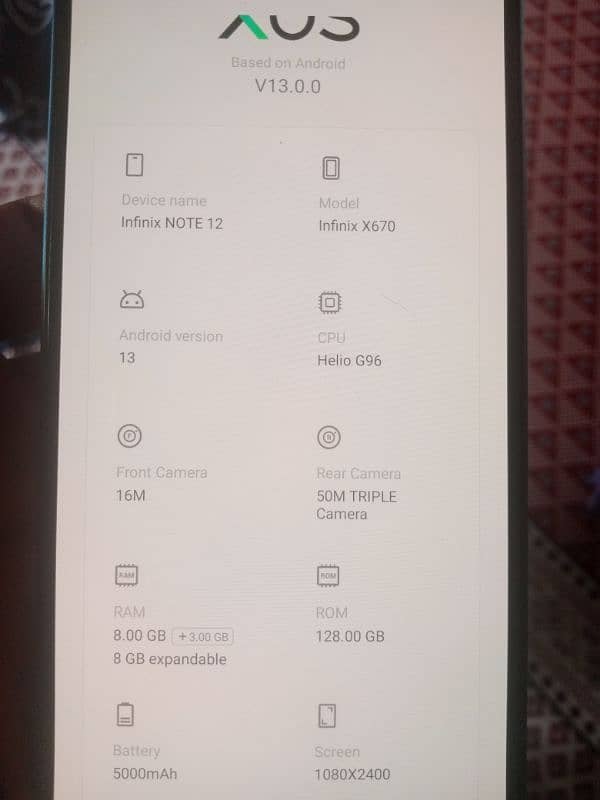 Infinix note 12 8/128 6
