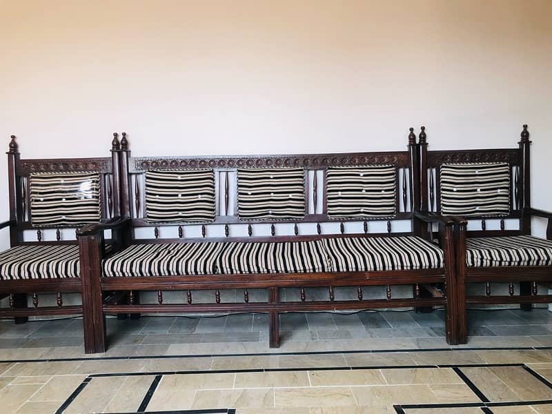 7 seater sofa set wooden 2