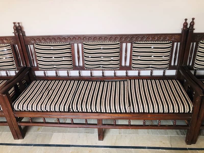 7 seater sofa set wooden 3