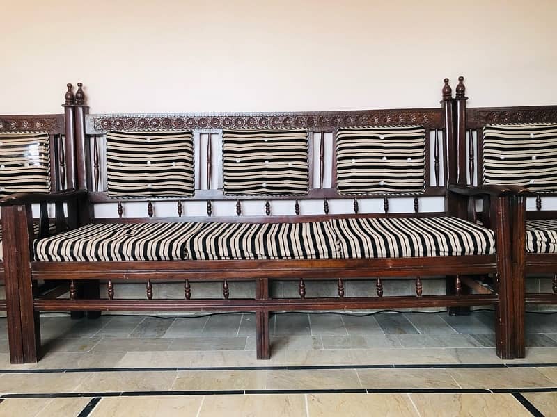 7 seater sofa set wooden 4