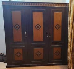 wooden 3 doors huge wardrobe