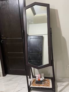 Wooden Standing Mirror good condition