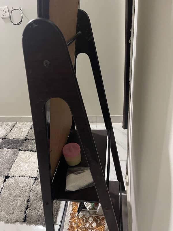 Wooden Standing Mirror good condition 1