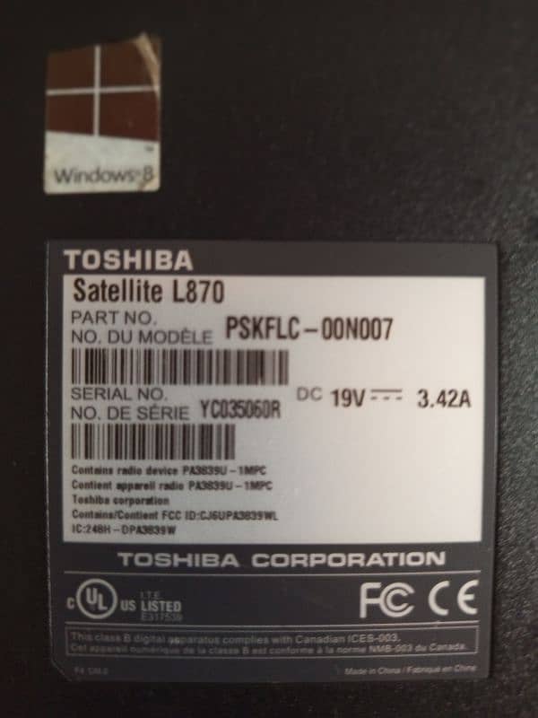 Toshiba Satellite L870 7