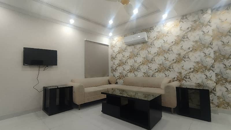 BRAND NEW 1 BEDROOM FURNISH FLAT AVAILABLE FOR RENT IN SECTOR C BAHRIA TOWN LAHORE 8