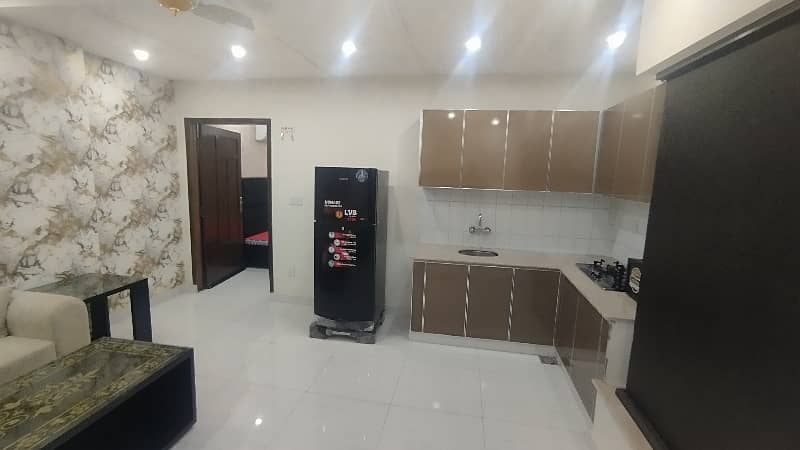 BRAND NEW 1 BEDROOM FURNISH FLAT AVAILABLE FOR RENT IN SECTOR C BAHRIA TOWN LAHORE 13